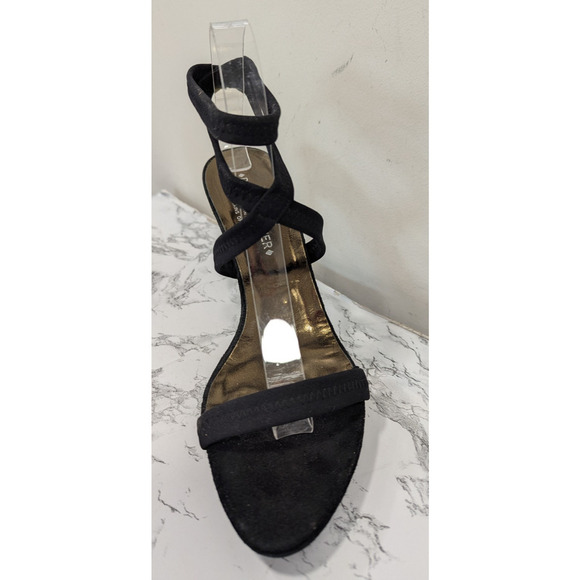 Couture Donald j Pliner Strappy Black Heels Size 10 Round Toe - Picture 3 of 7